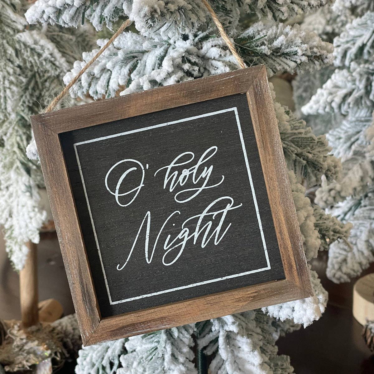 Holy Night Wooden Ornament