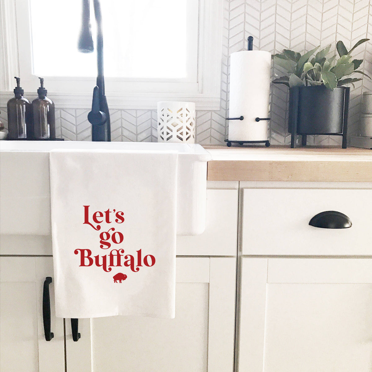 Let's Go Buffalo Tea Towel