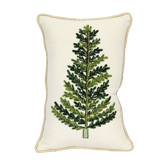 Pine Christmas Tree Pillow 10.5X16"
