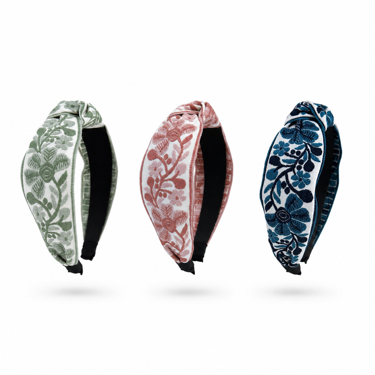 French Floral Embroidered Headband