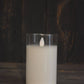 Clear Glass Moving Flame LED Candle