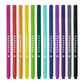 12 Pack Felt Tip Fine Line Marker Pens | Bright