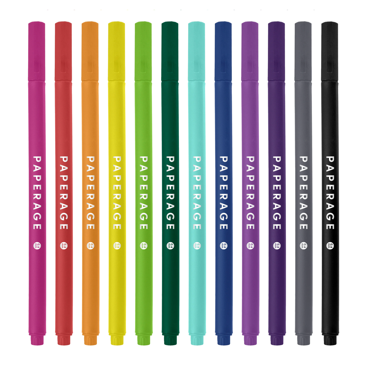 12 Pack Felt Tip Fine Line Marker Pens | Bright