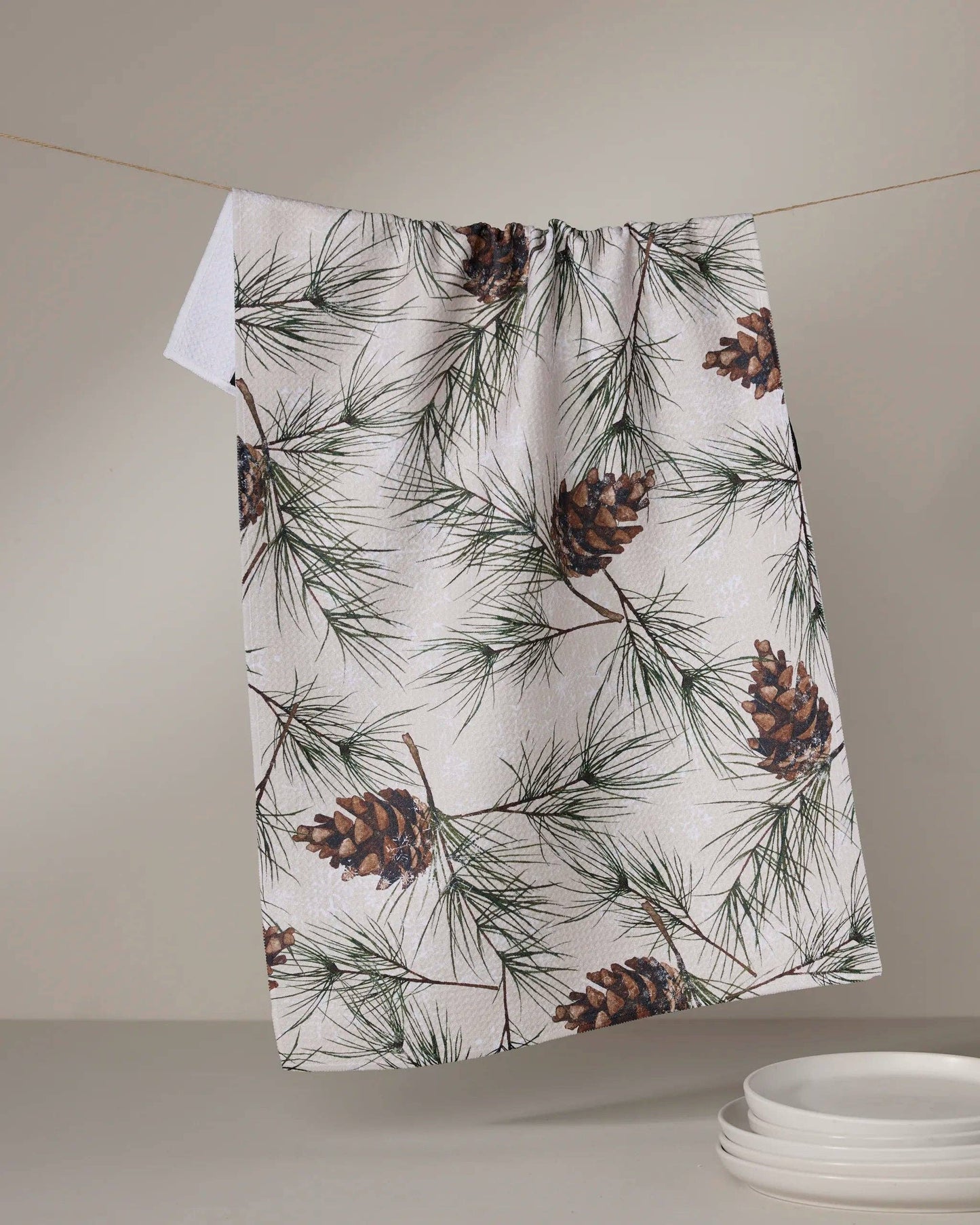 Evergreen Frost Dishtowel