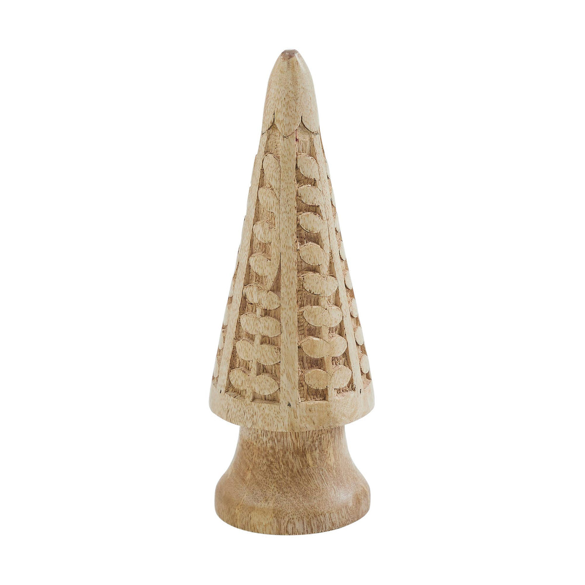 Natural Carved Wooden Christmas Tree | Tall