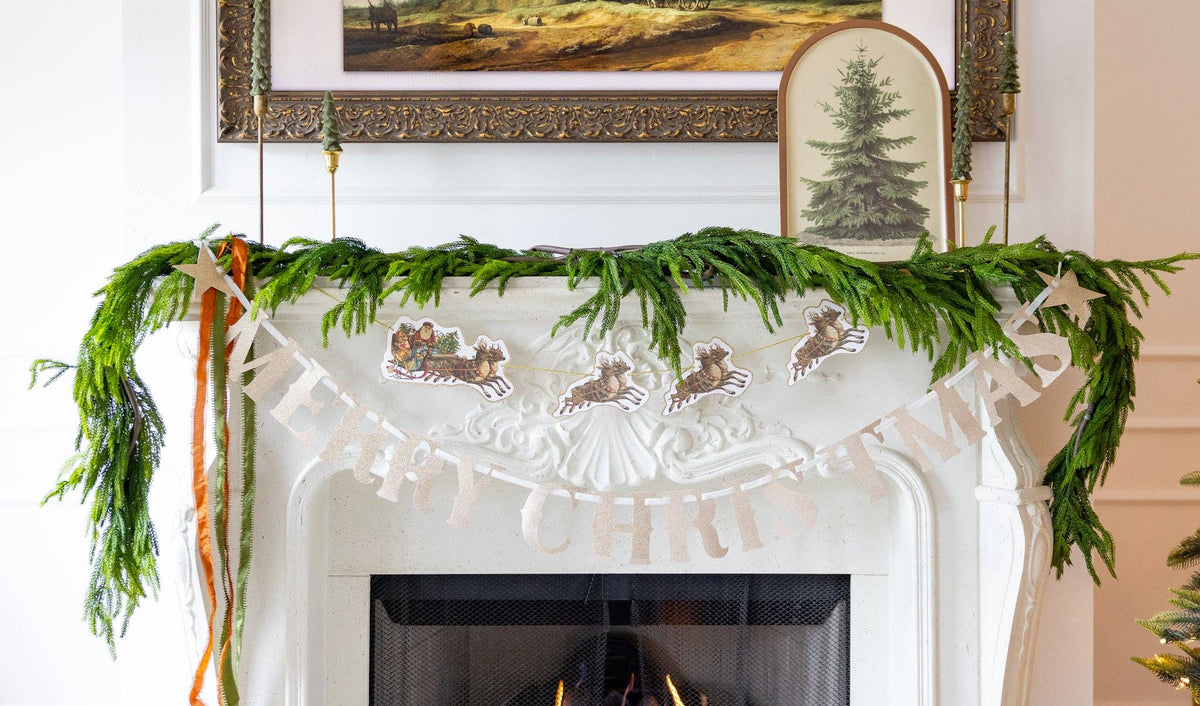 Vintage Evergreen Arch Bamboo Tray