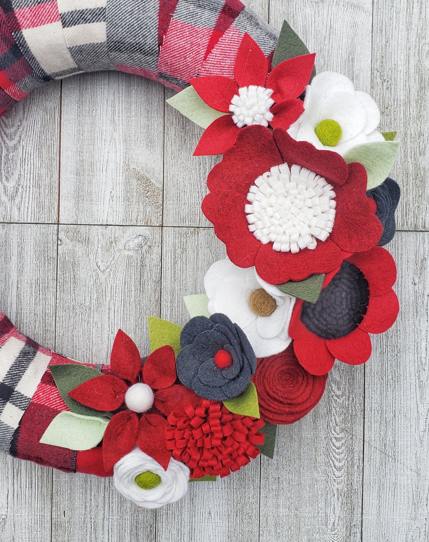 Christmas Flannel Wreath