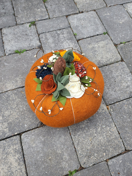 Large Felt Pumpkin