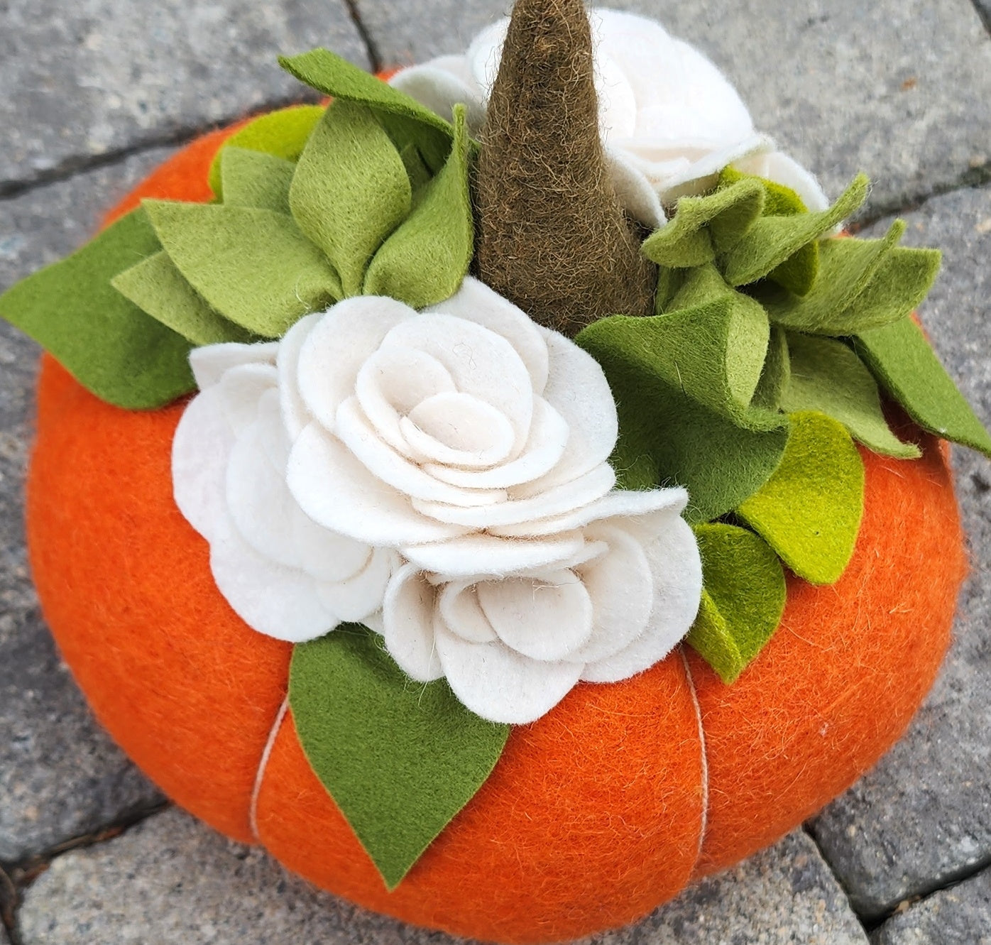 Bright Felted Pumpkin