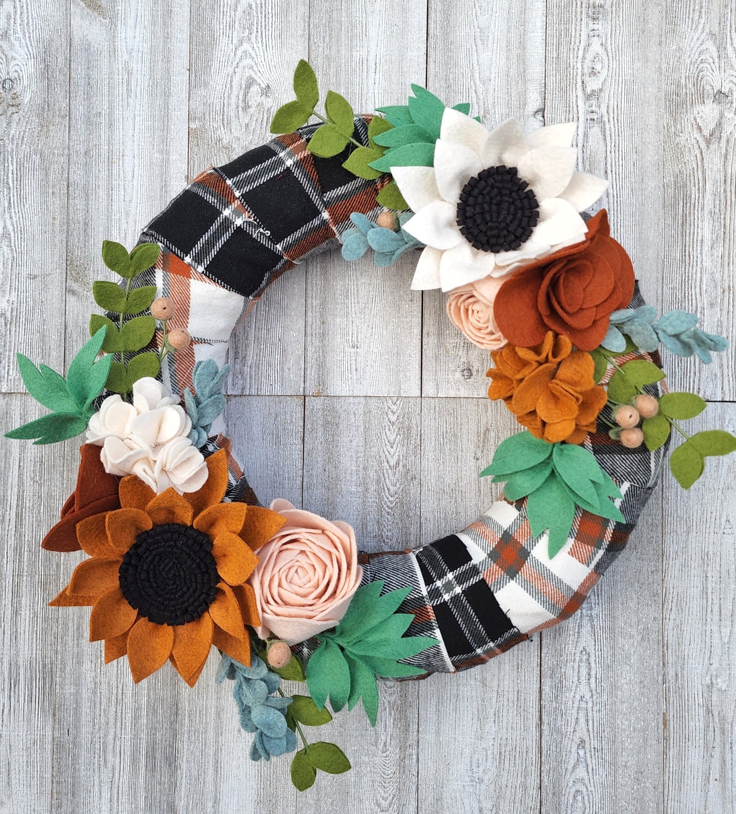 Fall Flannel Wreath