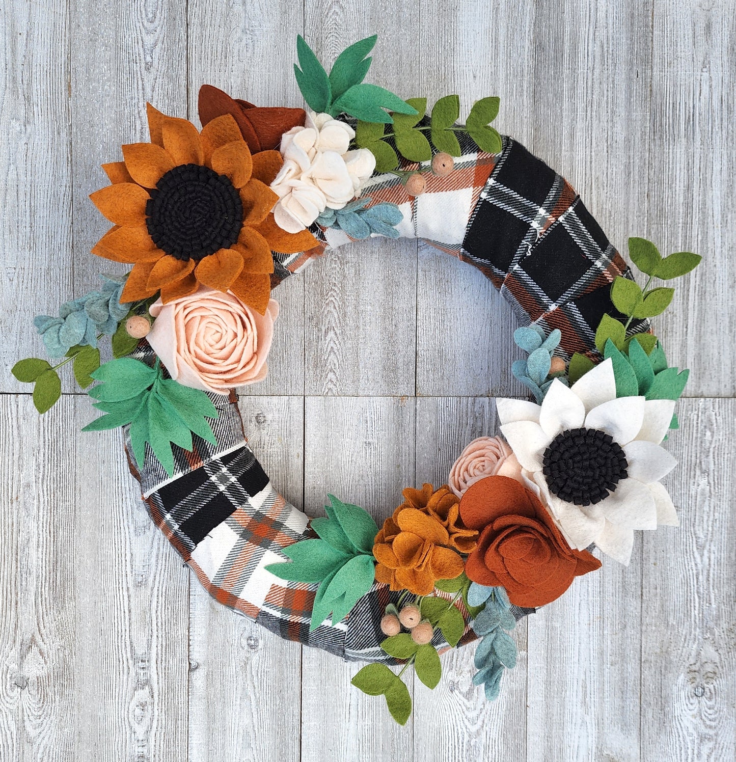 Fall Flannel Wreath