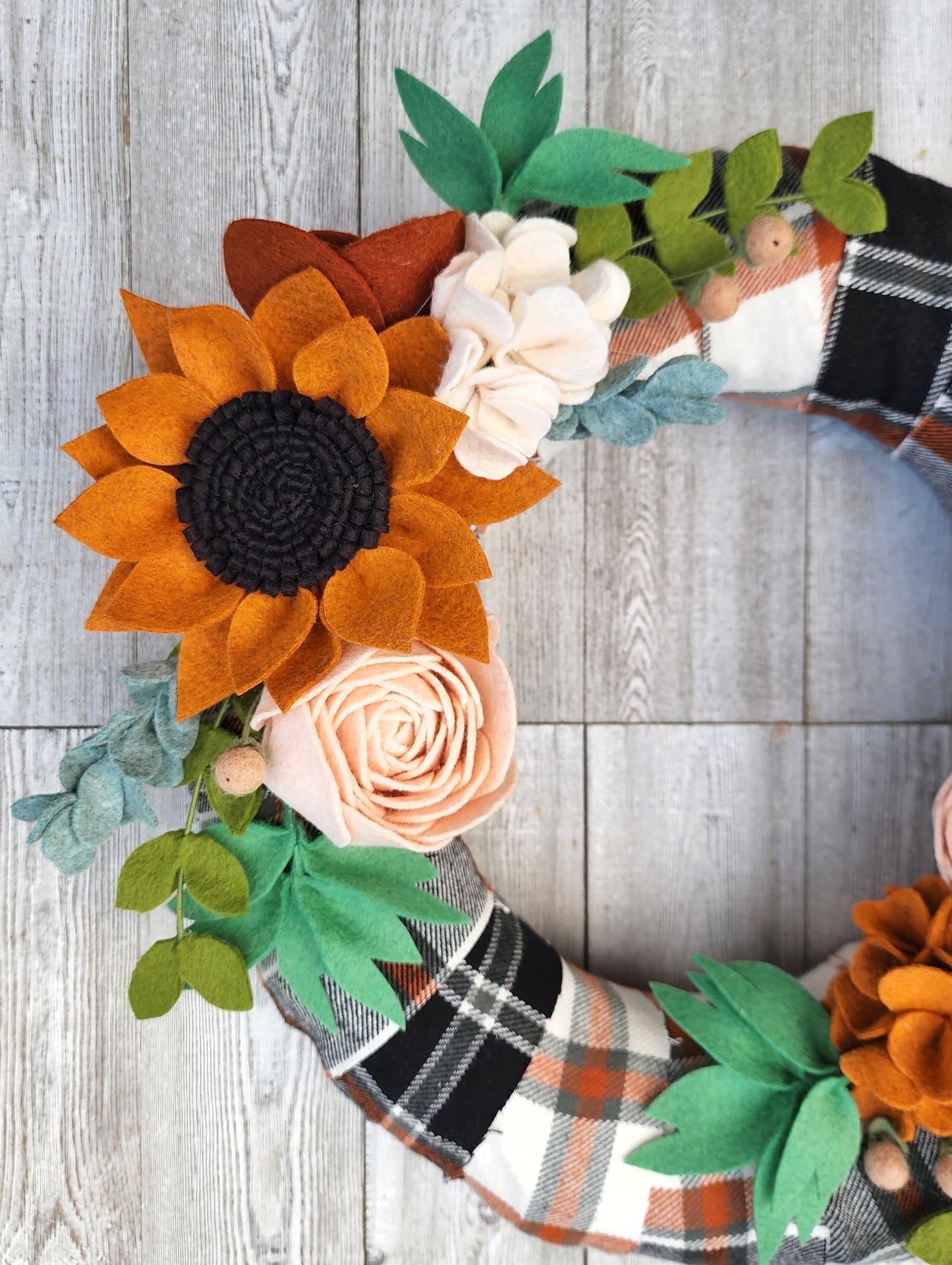 Fall Flannel Wreath