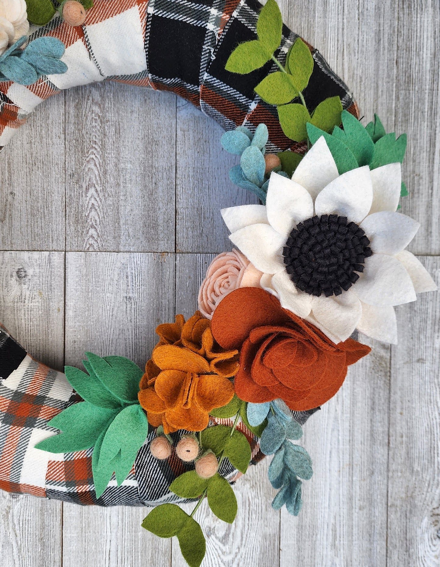 Fall Flannel Wreath