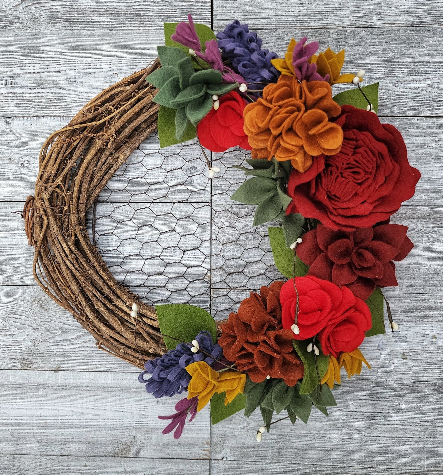 Fall Rainbow Wreath