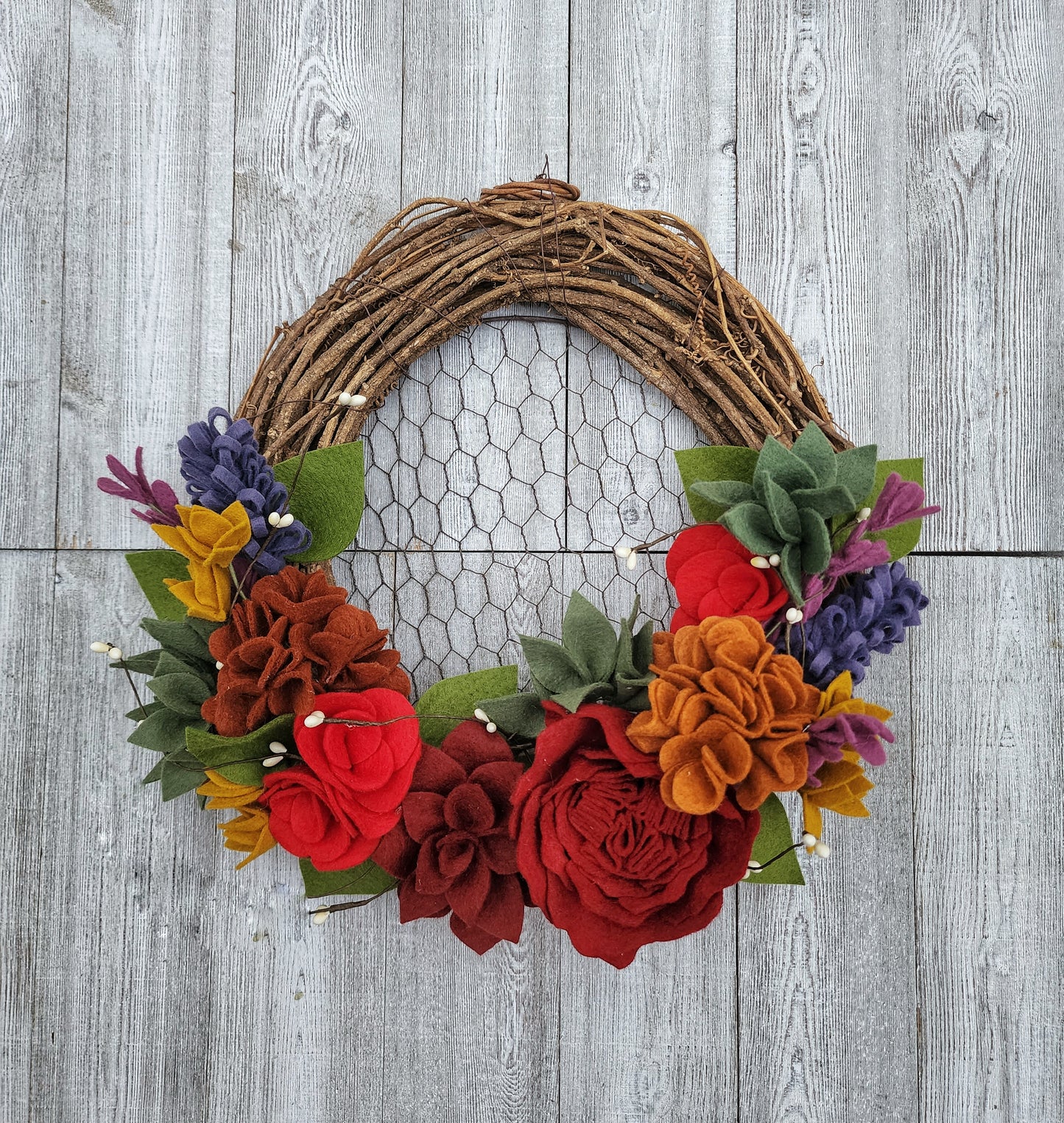 Fall Rainbow Wreath