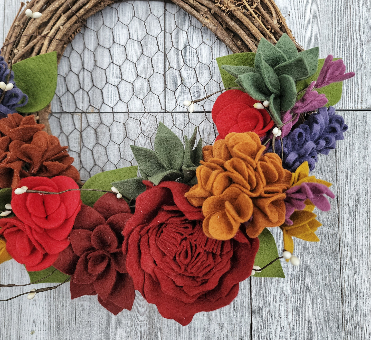 Fall Rainbow Wreath