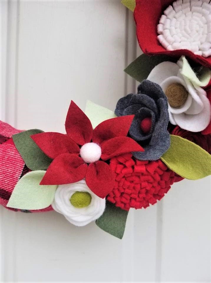 Christmas Flannel Wreath