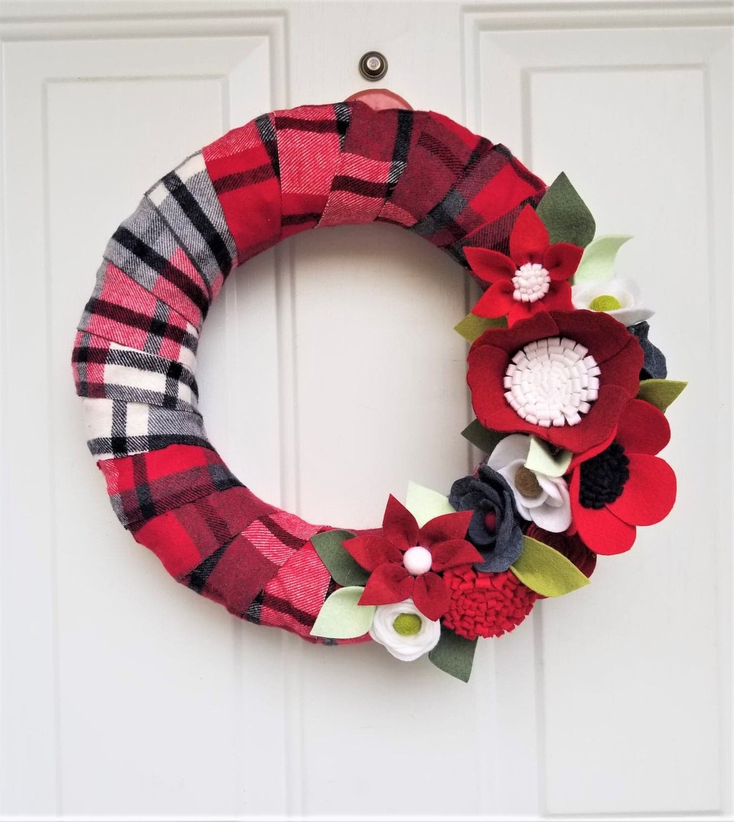 Christmas Flannel Wreath