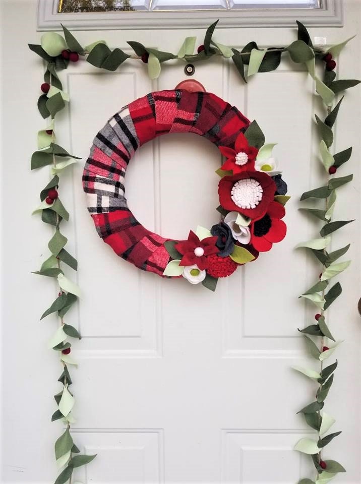 Christmas Flannel Wreath