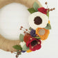 Burlap Wildflower Wreath