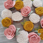 Set of 3 Felt Flower Magnets