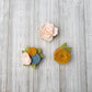 Set of 3 Felt Flower Magnets