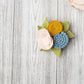 Set of 3 Felt Flower Magnets