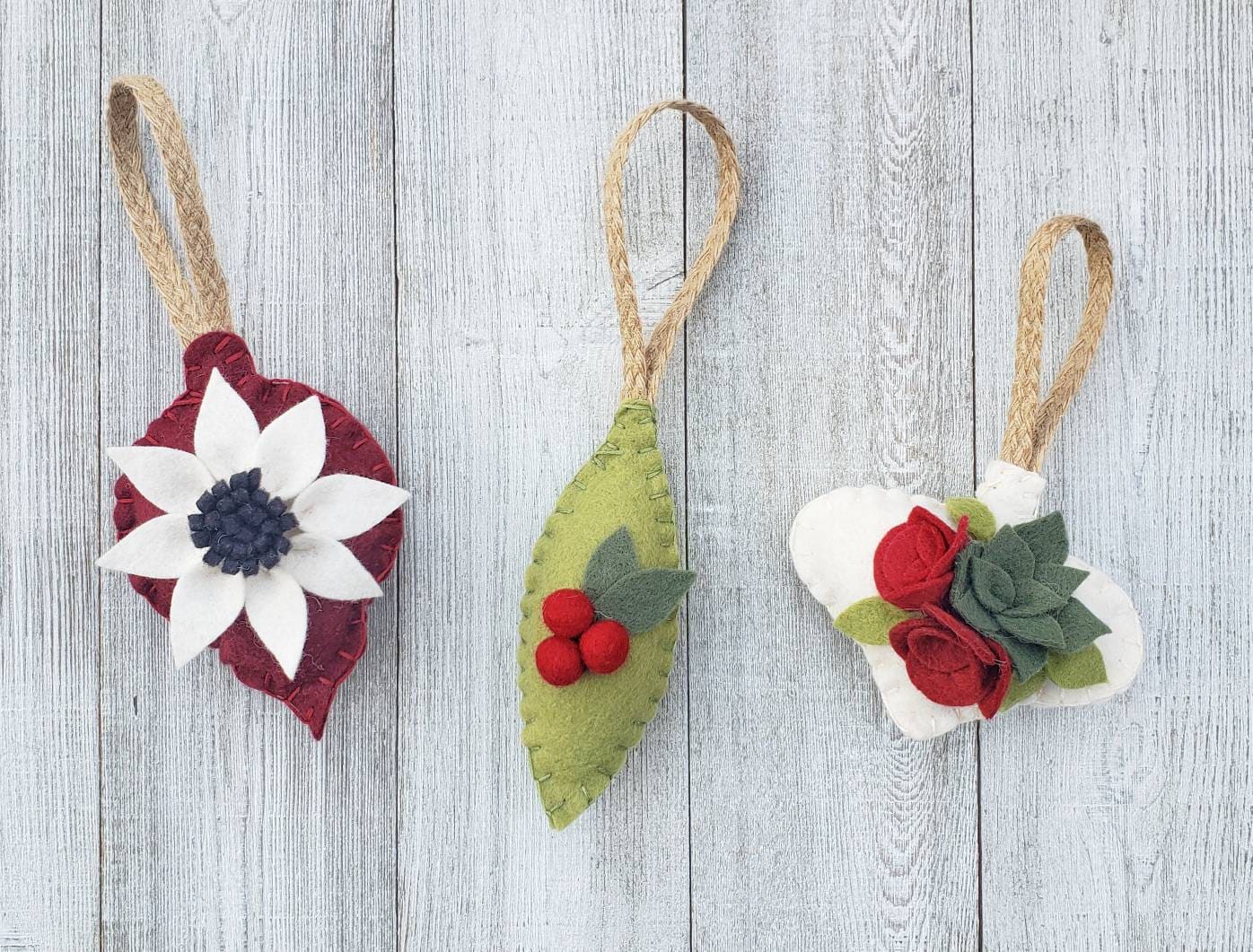 Set of 3 Classic Christmas Ornaments